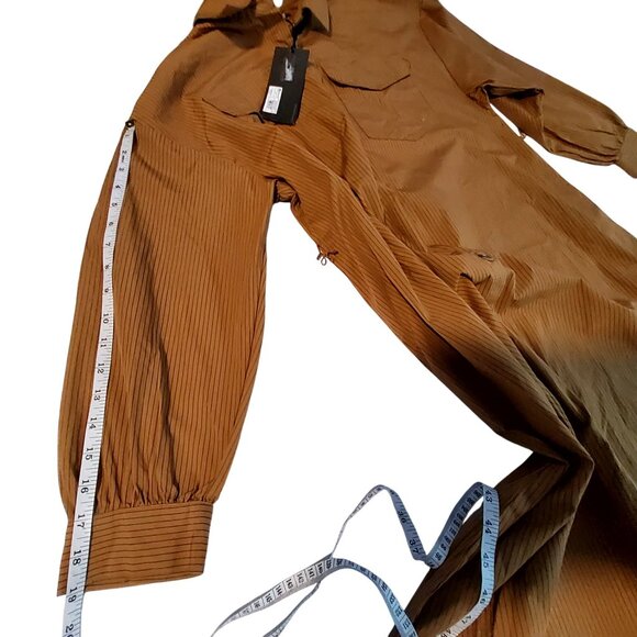 Button-Down Long Sleeve Brown Dress Shirt With Pockets S L By Future Collective - Picture 4 of 9